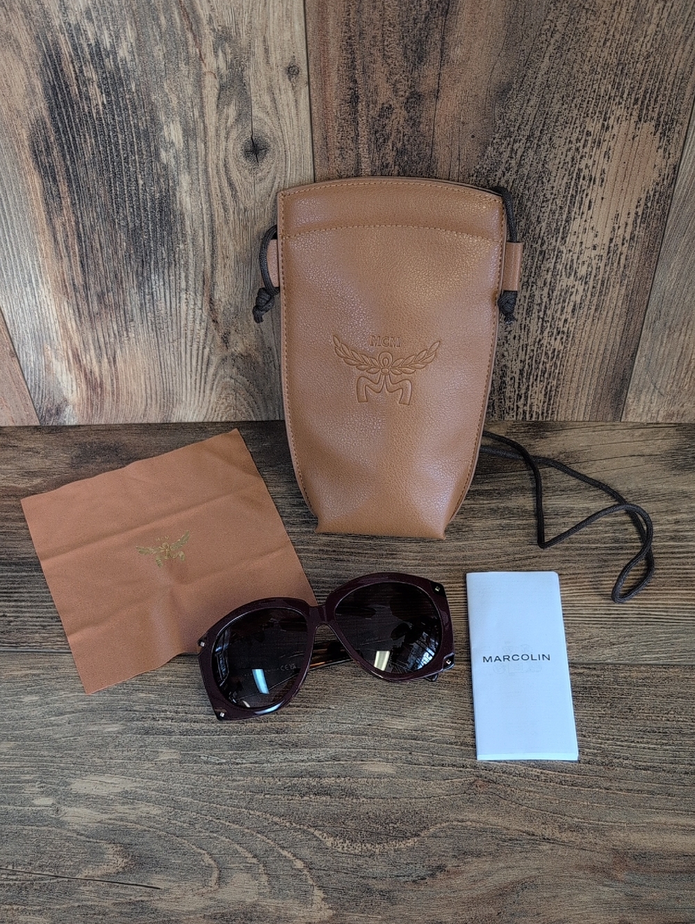MCM MW0005/S 71F Round Bordeaux Gradient Italian Sunglasses